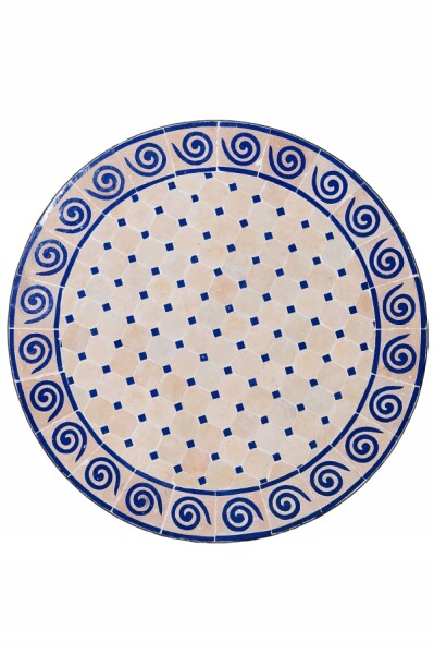 Beige y azul